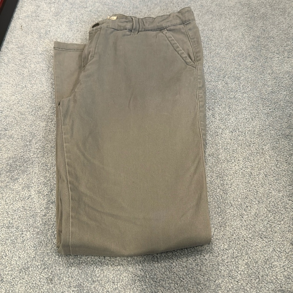 Adjustable waist Gray Chino Pants